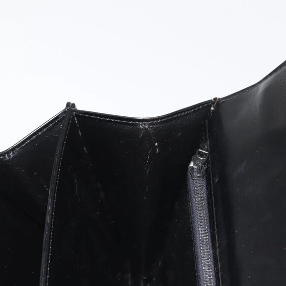 GUCCI Hand Bag Leather Black Gold Auth ep10849 - Picture 10 of 16